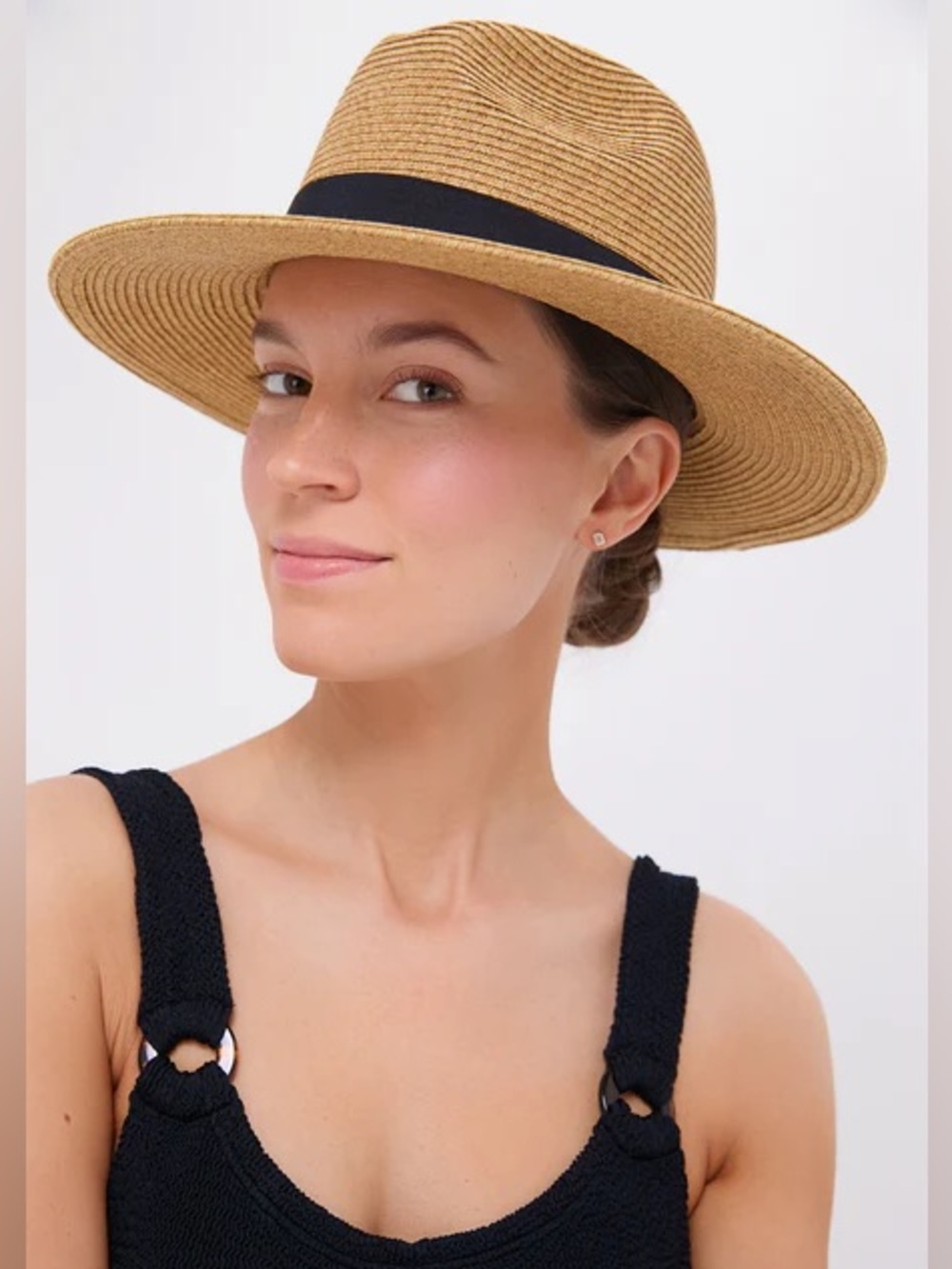 Tuckernuk TOUCAN HAT  Black Wide Brim Sun Hat UPF Packable beach vacation